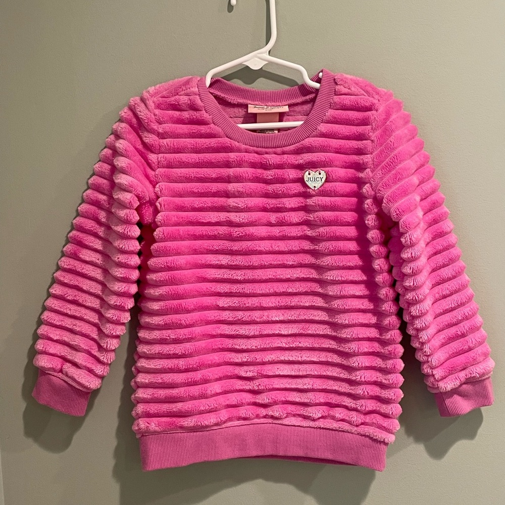 JUICY COUTURE Soft Puffy Stripe Pattern‎ Sweatshirt-Size 4T
